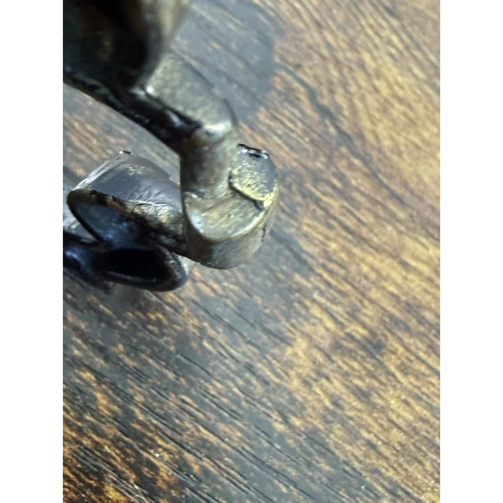 Vintage Keeler Brass KBC NY 821 Drawer Drop Ring Pulls Black Cabinet Hardware 3